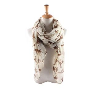 Fashionable giraffe print scarf